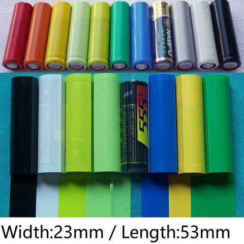 20 pièces Lipo Batterie NO.5 AA PVC Thermorétractable Tube Largeur 23mm x 53mm Longueur Isolé Pellicule De Film Protéger Étui Paquet Fil Manchon de Câble ► Photo 1/6