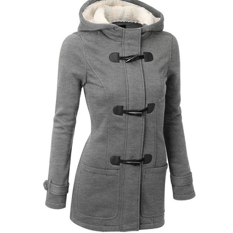 Trench-Coat à capuche pour femme, Long, décontracté, avec fermeture éclair, bouton en corne, vêtements d'extérieur, ToP, taille 2022, automne, S-5XL ► Photo 1/6