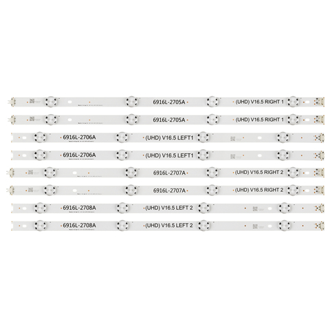 Bande de rétroéclairage pour 49UH6210 49UH610A 49UH610T 49UH610V 49UH617T 49UH617V 49UH617Y 49UW340C 49UH6100 49LF510V, nouveau ► Photo 1/6