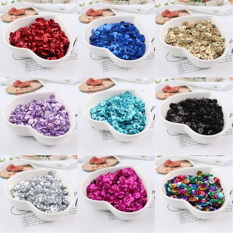 Paquet de Paillettes Laser en PVC, 6mm 8mm, tasse ronde, Paillettes Laser, couture artisanat de mariage, vêtements pour femmes, accessoires de robe fantaisie 10 g/paquet ► Photo 1/6