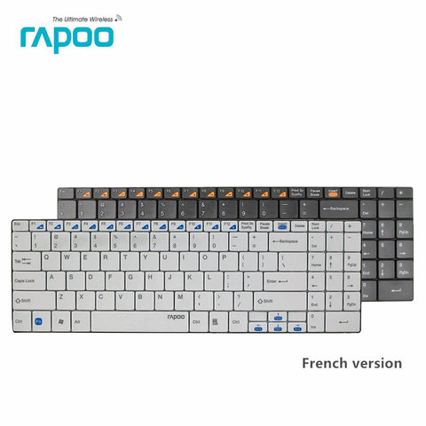Rapoo – clavier sans fil Ultra-fin Programmable E9070, 2.4 ghz, 5.6mm, pour ordinateurs portables, ordinateurs de bureau et PC, Original, livraison gratuite ► Photo 1/6