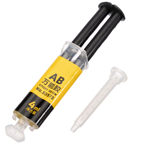Colle à haute ténacité en résine époxy AB 4ml, colle transparente Super AB, réparation pour métal, verre, céramique ► Photo 1/6
