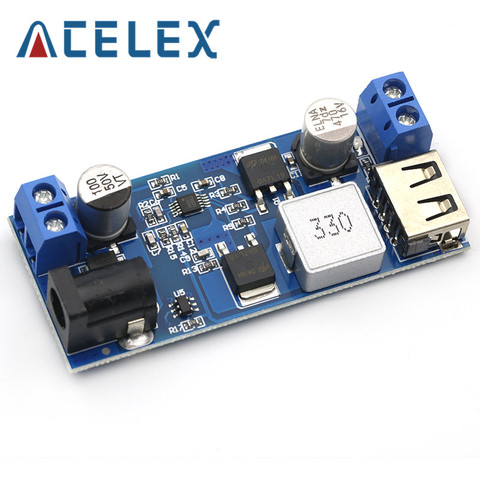 DC-DC 24V/12V à 5V 5A abaisseur d'alimentation convertisseur mâle remplacer LM2596S réglable USB abaisseur Module de charge pour téléphone ► Photo 1/5