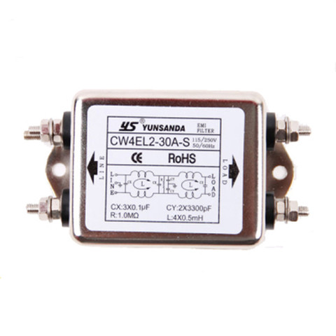 CW4-20A de filtre de puissance EMI/6A/10A/3A/30A-T Type d'insertion 220 V ► Photo 1/5