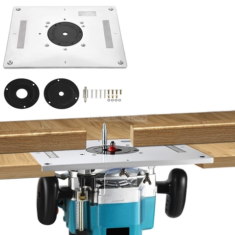 Universel Électrique bois fraisage machine de découpage Flip Plaque guide table Table de toupie Plaque D'insertion Pour Le Travail Du Bois Banc de Travail ► Photo 1/6