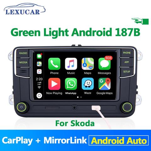 Menu Carplay pour Android Auto, sans marque, pour Skoda Octavia Fabia Superb Yeti 6RD 035 187B, bouton vert, RCD330, RCD330G Plus ► Photo 1/6