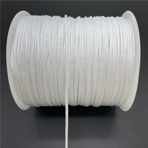 Fil de cordon en Nylon blanc, 0.5/0.8/1.0/1.5mm, nœud chinois, macramé, Bracelet tressé, pour corde Shamballa ► Photo 1/1