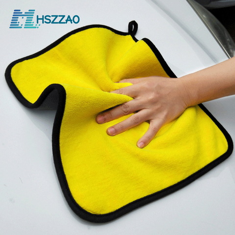 30x3 0/40/60CM lavage de voiture serviette en microfibre nettoyage de voiture tissu de séchage ourlet tissu d'entretien de voiture détaillant serviette de lavage de voiture ► Photo 1/6