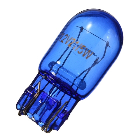 Lampes de signalisation T20 580 7443 W21/5W 12V W3x16q, en verre bleu naturel, Stop, frein, queue de voiture, ampoules latérales, 1/2/4 pièces ► Photo 1/6