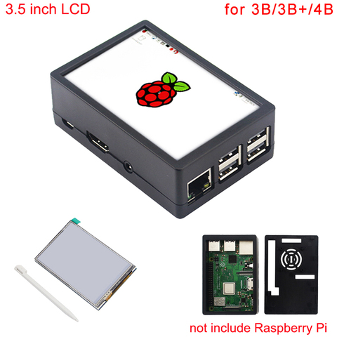 3.5 pouces framboise Pi 3 modèle B + écran tactile 480*320 écran LCD + stylo tactile + boîtier ABS pour framboise Pi 4 modèle B / 3B + /3B ► Photo 1/6