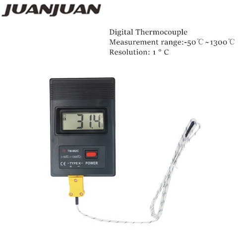 Thermomètre numérique de type K TM902C -50C to1300C, testeur de température, sonde à aiguille de Thermocouple pour laboratoire usine, 30% de réduction ► Photo 1/6
