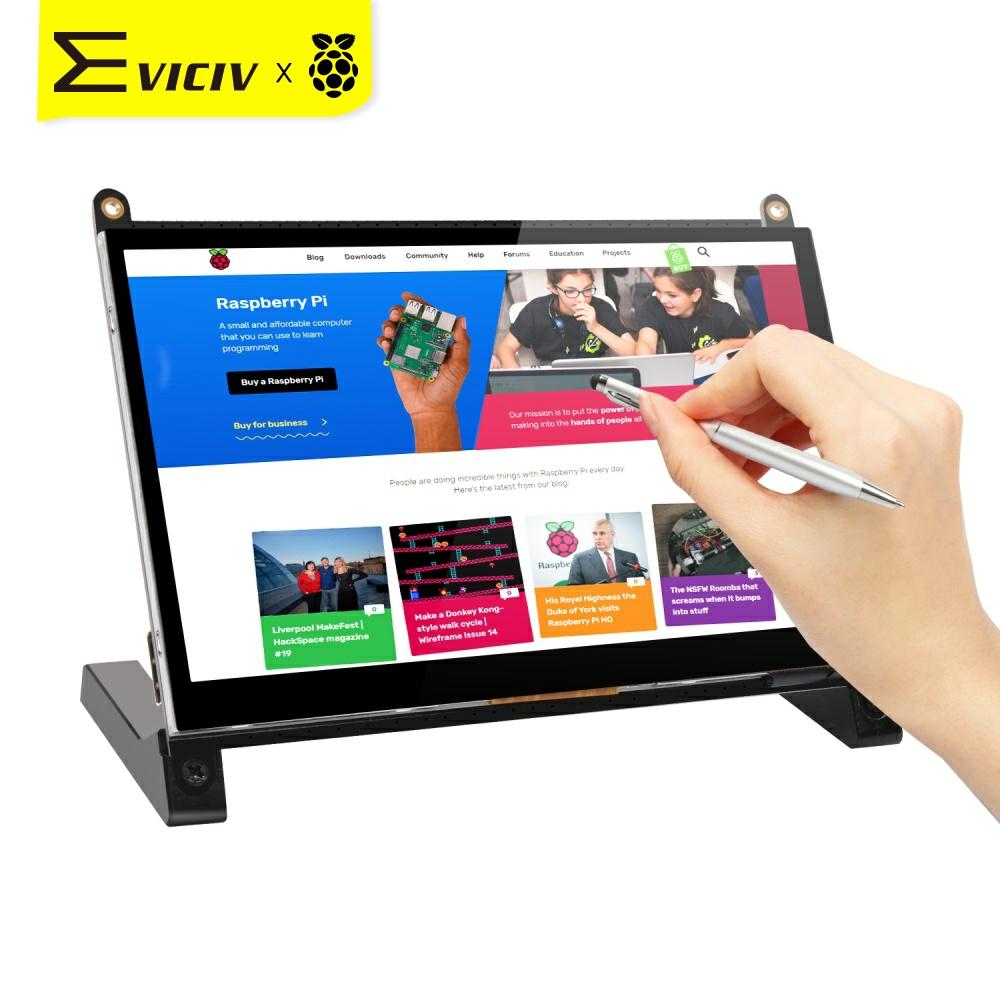 EVICIV 7 pouces framboise Pi 4 écran tactile Rasberry 3 moniteur Portable framboi 2 zéro affichage 1024x600 60Hz framboise écran tactile ► Photo 1/6