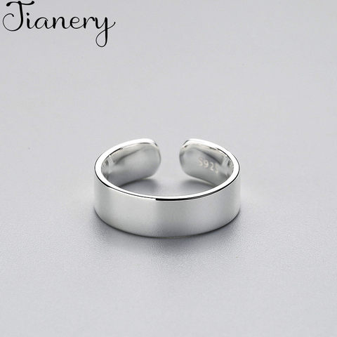 JIANERY-bague pour femmes et hommes, bijou pour les doigts, couleur argent, lisse, Style Boho, mariage ► Photo 1/6