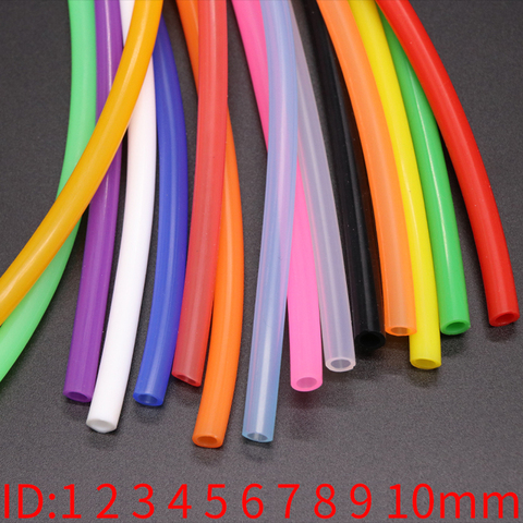 Tuyau Flexible en caoutchouc de qualité alimentaire, Tube en Silicone, connecteur d'eau coloré, 1 mètre, 1 2 3 4 5 6 7 8 9 10 mm ► Photo 1/5