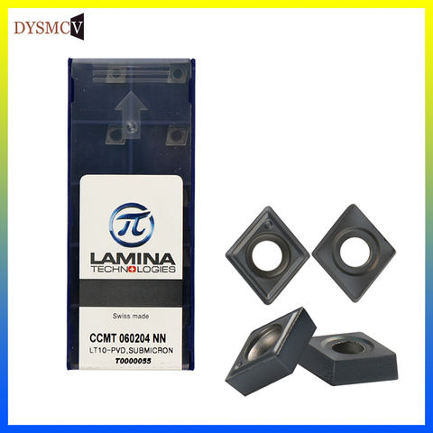 LAMINA CCMT060204 NN LT10, trou intérieur, outils de tournage, Insert en carbure, CNC centre d'usinage, coupe-tour, outil de tournage, 10 pièces ► Photo 1/5