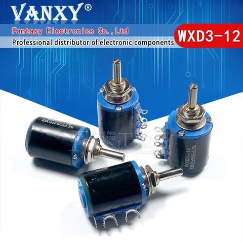 Potentiomètre à fil 1W, WXD3-12-1W 100 220 1K 2K2 3K3 4K7 10K 22K 33K 47K Ohm 100R 220R 470R 470 K 2.2K 3.3K 4.7K WXD3-12 ► Photo 1/6