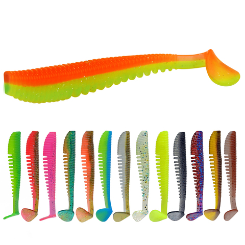 Poisson roi Awaruna leurres de pêche 7.5cm 10cm 12.5cm appâts artificiels Wobblers leurres souples alose carpe Silicone appâts de pêche souples ► Photo 1/6