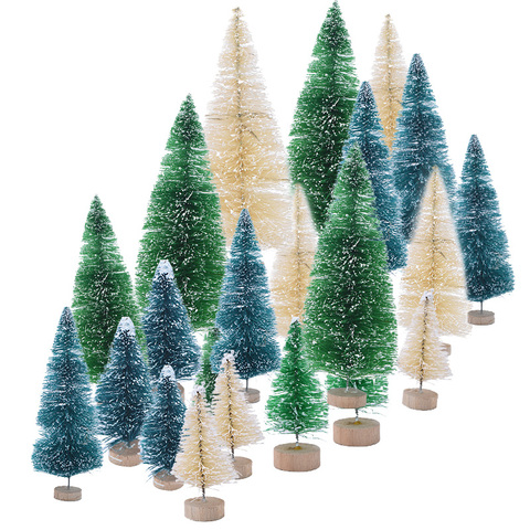 Mini arbre décoratif artificiel, 5 pièces, 5 tailles, pour noël, nouvel an ► Photo 1/6