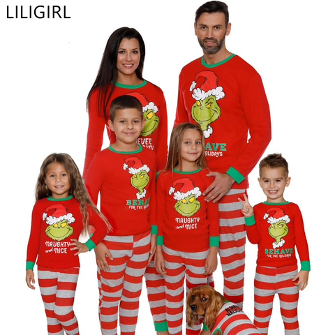 Vêtements de nuit assortis pour famille, pyjamas imprimés de dessins animés, pour mère, père, enfants, noël, maman et moi, vêtements chauds, 2022 ► Photo 1/6