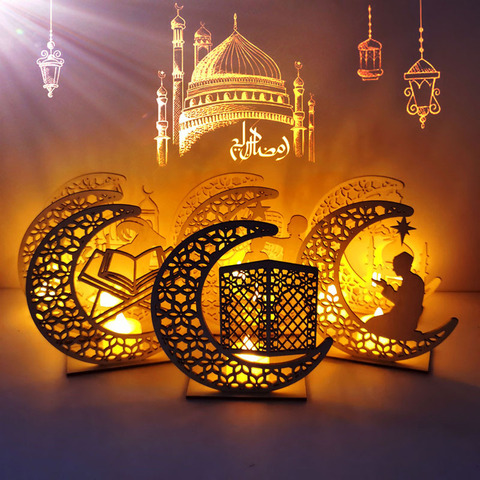 Guirlande lumineuse Led en bois de tilleul, 15cm, lune, étoile, décoration  pour la maison, cadeau pour Ramadan Eid Mubarak, décoration pour fête  ramadan decoration eid mubarak decor decoration Ramadan - Historique des