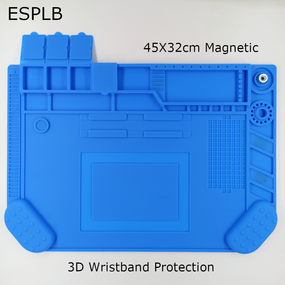 Protection de bracelet en silicone 3D, tapis de travail, Station de soudage, plate-forme de bureau, outils magnétiques résistants à la chaleur ► Photo 1/2