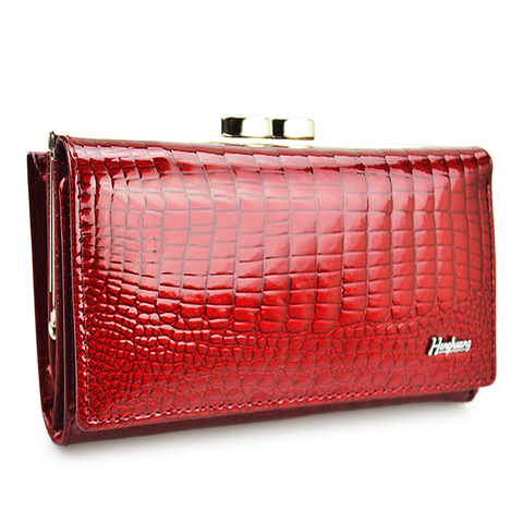 HH Femmes De Luxe Marque De Mode En Cuir Véritable Court Porte-Monnaie Alligator Femelle Hasp Dame Porte-Monnaie Sacs À Main Mini Portefeuilles Sacs À Main ► Photo 1/6