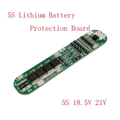 Carte de Protection de cellules, circuit intégré, batterie au Lithium Li-ion 5s 15a, chargeur 18650 PCB BMS 18.5V ► Photo 1/3