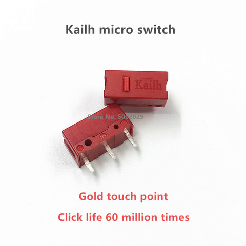 2 pièces Kailh GM bouton interrupteur 60 millions clic souris commutateur Microswitch pour souris de jeu RAZER Logitech G900 G700 G502 G403 Sensei ► Photo 1/3