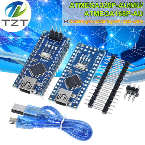 1 pcs Mini USB Avec le bootloader Nano 3.0 contrôleur compatible pour Arduino CH340 USB pilote 16 mhz NANO V3.0 atmega328 MCU ► Photo 1/6