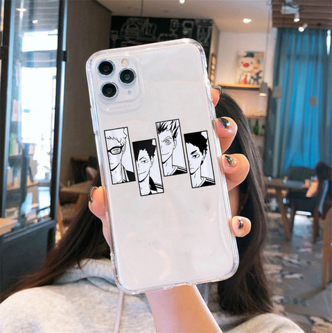 Haikyuu Hinata Anime Doux pour IPhone 12 11 Pro X XS MAX 6 7 8 Plus XR SE2 Haikyuu L'amour Volley-Ball Coque De Téléphone Coque ► Photo 1/6