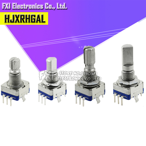 Encodeur rotatif axe Half/Plum, longueur de la poignée 15mm / 20mm commutateur de code/EC11/potentiomètre numérique avec commutateur 5 broches 3 broches 5 pièces ► Photo 1/6