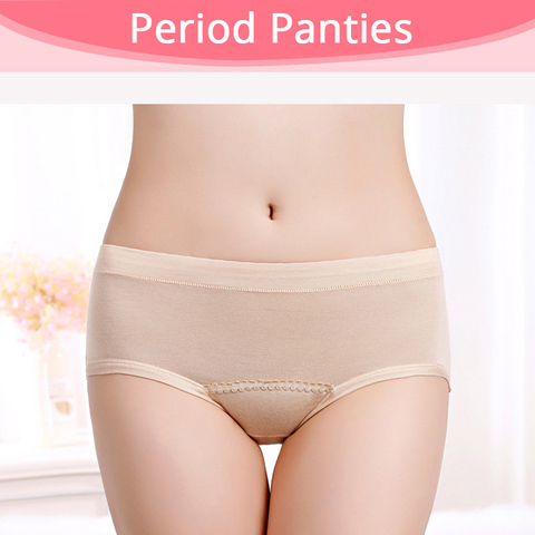 Culotte menstruelle pour femmes, sous-vêtements en coton Modal, sous-vêtements allongés, anti-fuite ► Photo 1/6
