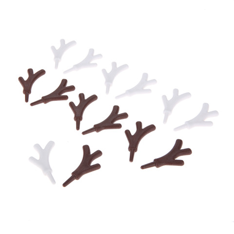 Mini branches de bois en plastique, 20 pièces, stagcornes mains de bonhomme de neige, ornement bricolage, Festival de noël, fête de vacances, artisanat décoration de maison ► Photo 1/6