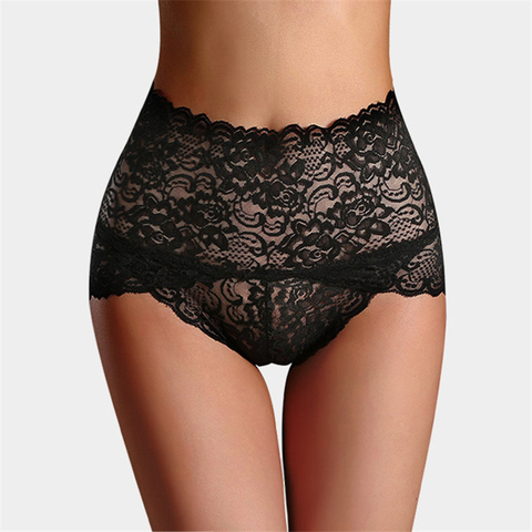 3XL dentelle culottes femmes taille haute culotte Sexy sous-vêtements maille Lingerie sans couture slips vêtements de nuit caleçons ► Photo 1/6