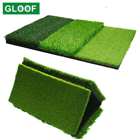 Tapis de frappe de Golf 3 herbes, 1 pièce, aide à l'entraînement en intérieur et en extérieur ► Photo 1/6