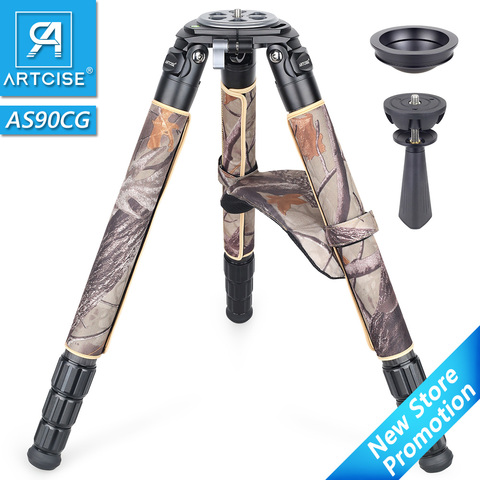 Trépied de Camouflage professionnel en Fiber de carbone, robuste, pour appareil photo DSLR, colonne centrale Ultra Stable en option ARTCISE AS90CG ► Photo 1/6