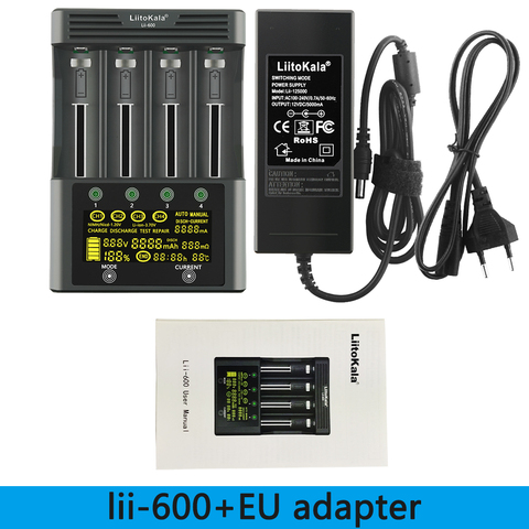 Liitokala Lii-600 Lii-S6 Lii-S8 Lii-PD4 Lii-500 Lii-500S 1.2V 3.7V 3.2V 18650 18350 26650 NiMH chargeur futé de batterie au lithium ► Photo 1/6