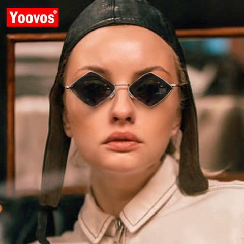 Yoovos petit cadre lunettes De soleil femmes 2022 prismatique rétro carré lunettes De soleil femmes marque concepteur en plastique Oculos De Sol Feminino ► Photo 1/6