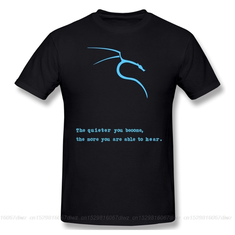 T-shirt Geek, système d'exploitation, Kali Linux, Geek, le silencieux vous devenez plus vous pouvez entendre ► Photo 1/6