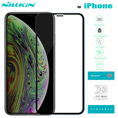 Pour iPhone 11 Xr 8 7 SE2 verre trempé Nillkin XD couverture complète 3D verre de sécurité pour iPhone 11 Pro Max X Xs Max 8 7plus SE 2022 ► Photo 1/6
