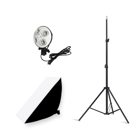 Kit de boîte à lumière à quatre lampes avec support de Base E27, accessoires d'appareil Photo pour Studio Photo, 50x70CM, 1 pièce ► Photo 1/6