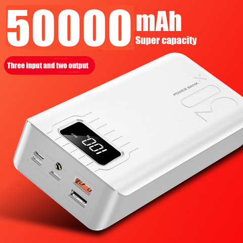 2022 nouveau chargeur de batterie externe de batterie de puissance 2 USB LED Powerbank type-c chargeur Mobile Portable pour Xiaomi One plus ► Photo 1/6