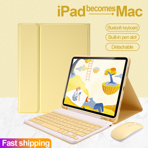 Étui avec clavier et souris pour iPad Air 1 2 3 4 Pro 9.7 2017 2022 10.2 2022 10.9 ► Photo 1/6