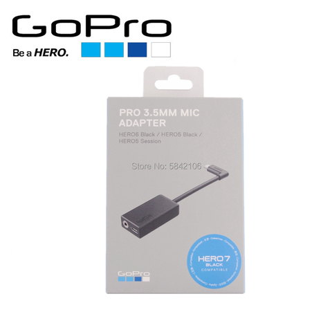 Adaptateur micro pour GoPro Pro, 3.5mm, pour HERO 8, 7, 6, HERO 5, Black HERO 5, Session, Go Pro, accessoire Original officiel ► Photo 1/1