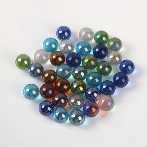 16mm verre billes boules breloques clair flipper Machine décor à la maison pour Aquarium Vase Aquarium jouets pour enfants enfants 10 pièces ► Photo 1/6