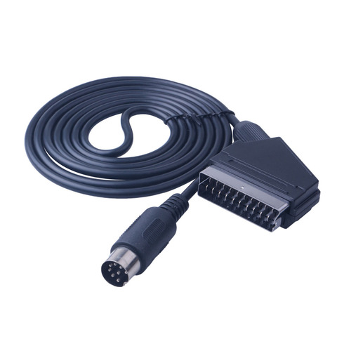 Câble péritel v-pin 1.8M câble de remplacement pour Sega Megadrive 1 Genesis 1 système maître 1 câble péritel AV rvb ► Photo 1/6