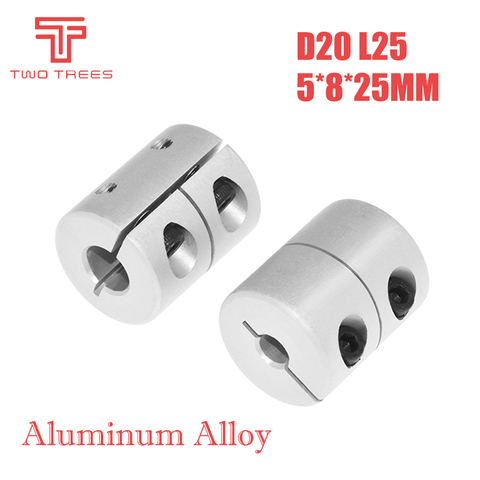 Imprimante 3D pièces T8 vis sans fin arbre rigide coupleur pince pas à pas servomoteur accouplement D20 L25 5x8x25mm pour cr10 ender 3 ► Photo 1/6