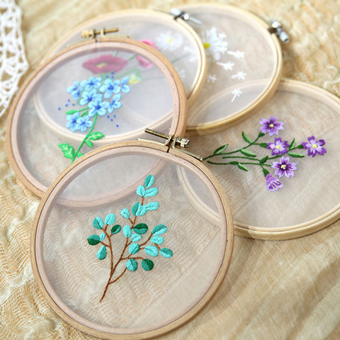 Peinture de fleurs en broderie, bricolage, artisanat intéressant, Kits de matériel de broderie débutant, Kit de points ► Photo 1/5