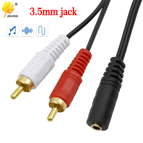 Câble adaptateur universel Jack Audio femelle stéréo 3.5mm vers prise mâle RCA vers casque 3.5 Y ► Photo 1/6