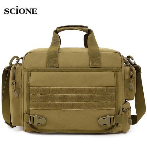 Sac militaire tactique pour ordinateur portable de 14 pouces, sacs de Camouflage armée Camping randonnée épaule voyage extérieur sac Molle Sport pêche XA182A ► Photo 1/6